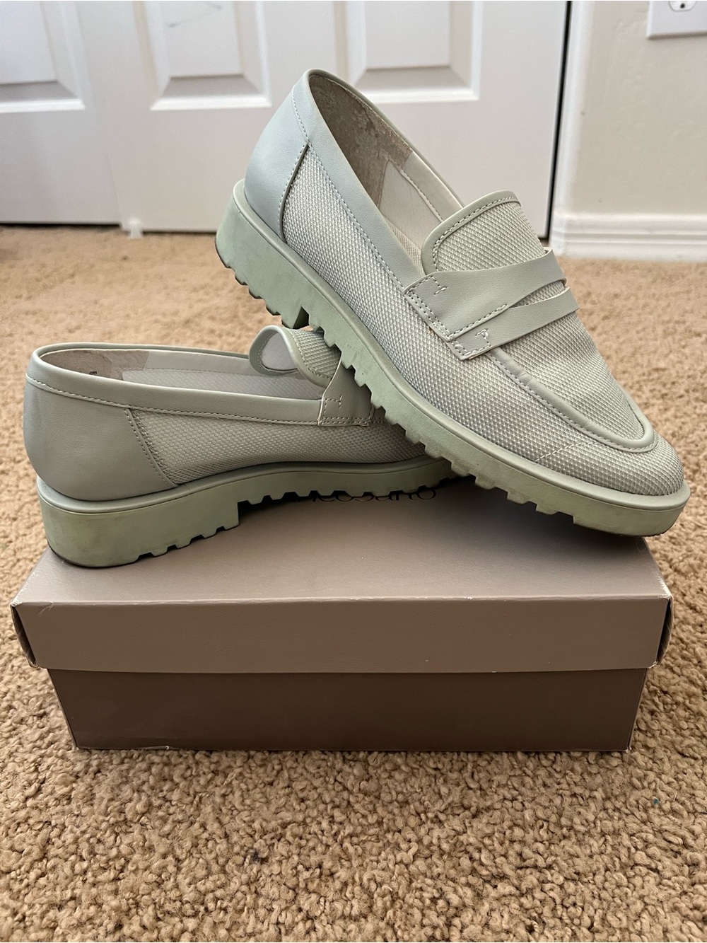 Franco Sarto Mint Green Cassandra Loafers